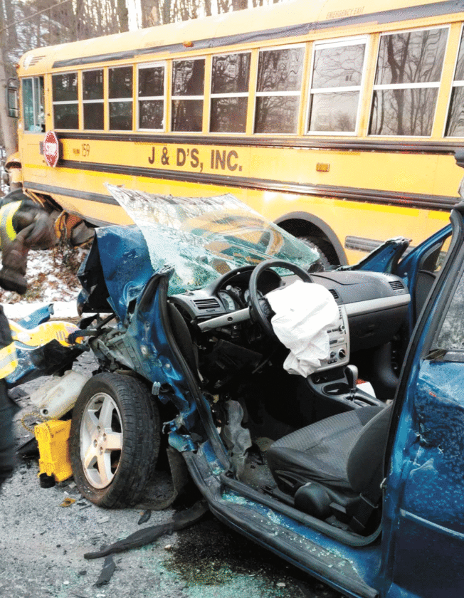 School bus and passenger car collide | News, Sports, Jobs - The Sentinel